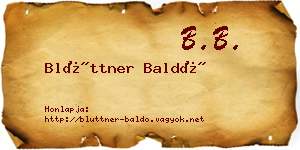 Blüttner Baldó névjegykártya